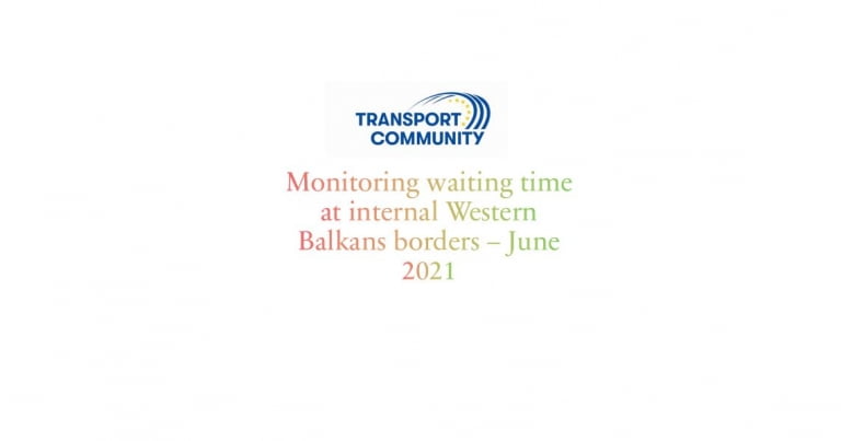 Monitoring waiting time at internal Western Balkans borders – June 2021