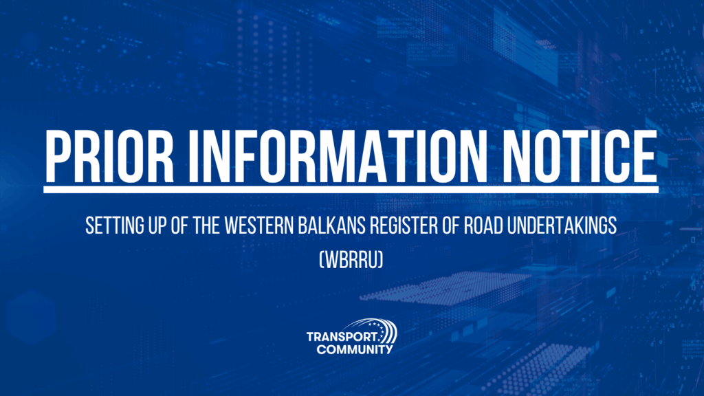 REQUEST FOR EXPRESSIONS OF INTEREST: Setting up of the Western Balkans Register of Road Undertakings (WBRRU)